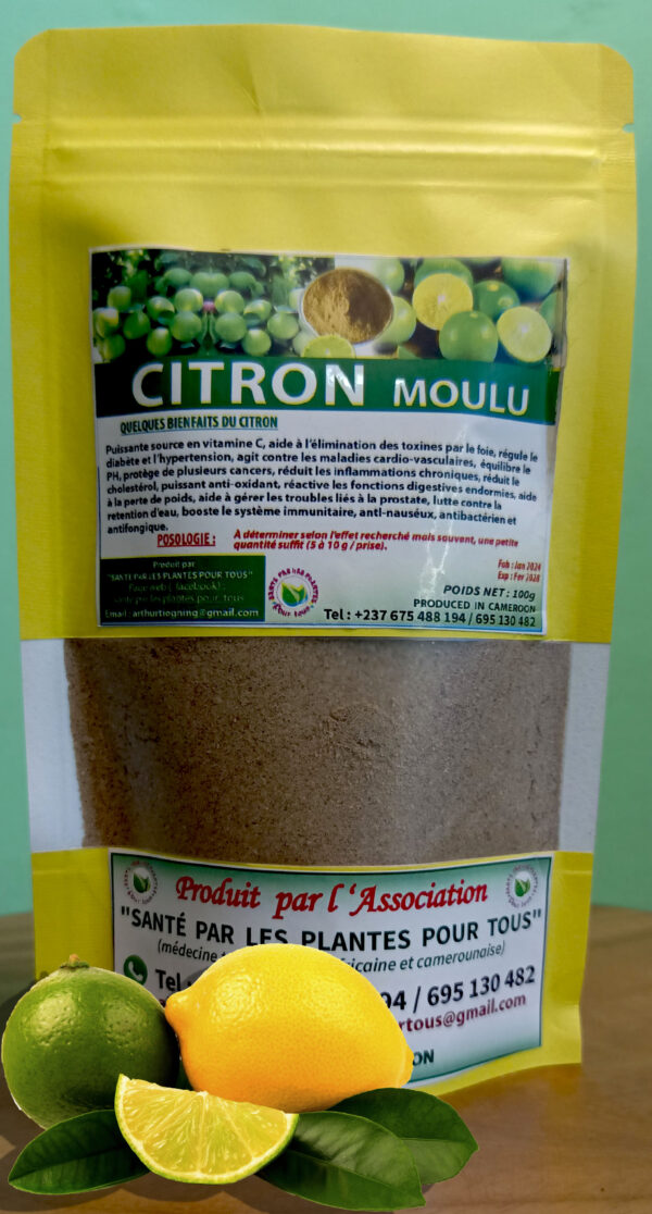 CITRON Moulu 100% Bio  (100g)